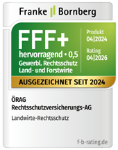 Franke und Bornberg: Qualitaetssiegel für den ÖRAG Landwirte-Rechtsschutz
