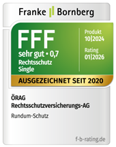 Franke und Bornberg: Qualitaetssiegel für den ÖRAG Rundum-Schutz Single